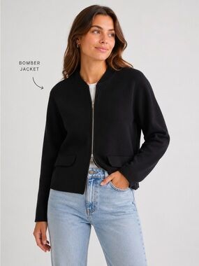 Joe Fresh Black Zip-Front Jacket